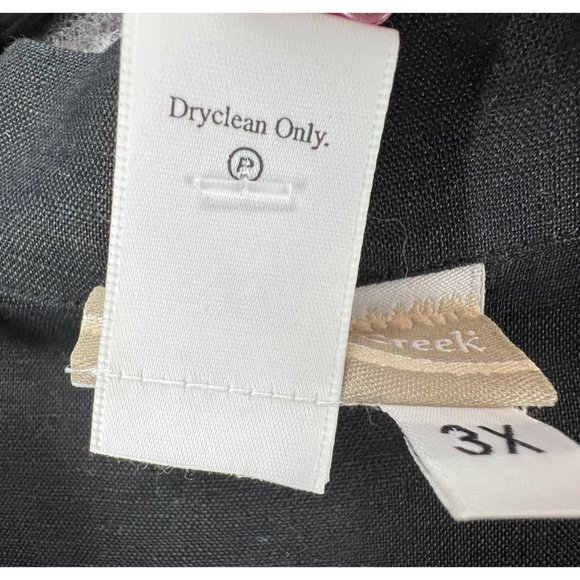 Coldwater Creek Dress Womens 3XL Black Linen Blend Sheath Sleeveless Palm Trees - Picture 10 of 10